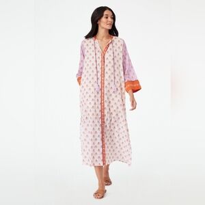 Roller Rabbit Amanda Daisy Chahna Long Silk Blend Kurta Small